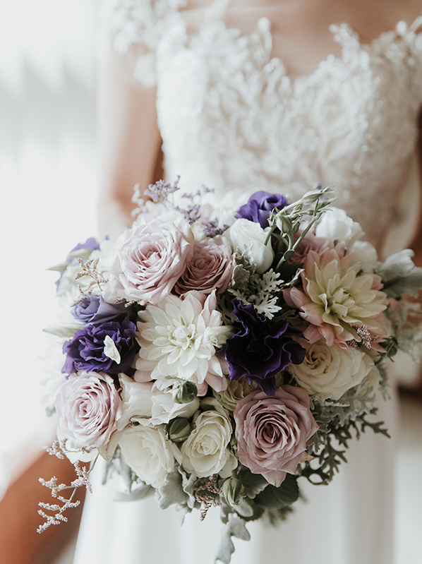 Pastel bridal bouquet