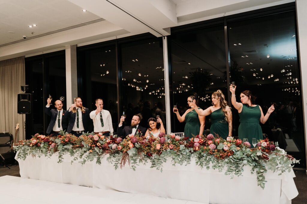 Bridal table flowers, Melbourne