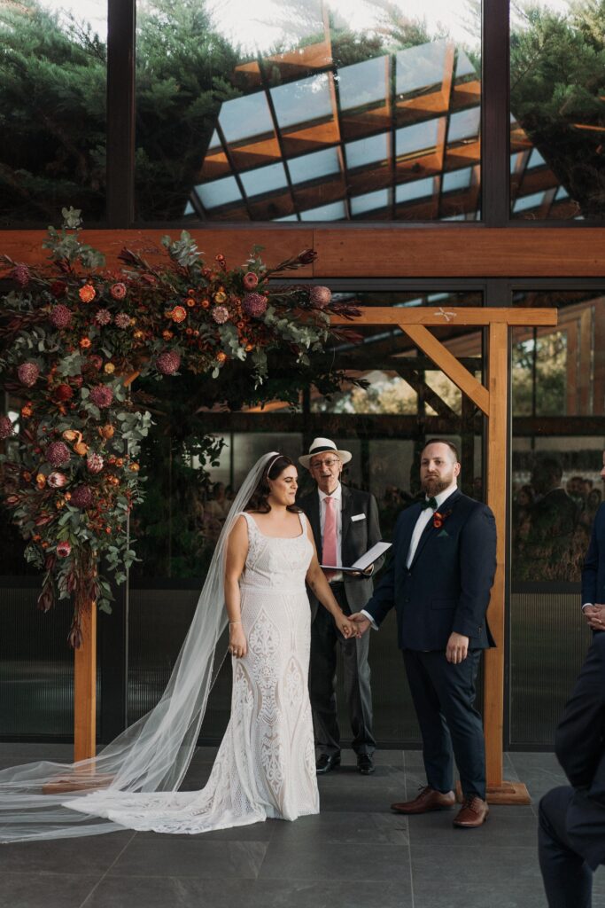 Large scale ceremony flowers, fresh native florals, Melbourne