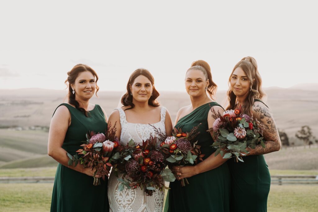 Bridal bouquets with seasonal, native flowers