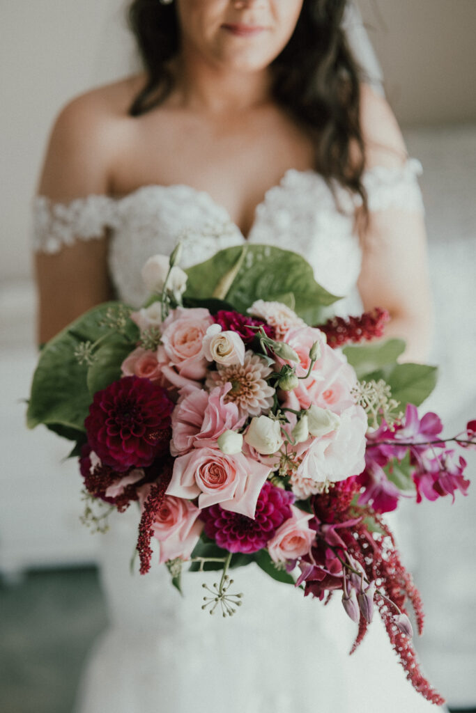 Close up of fresh bridal flowers Melbourne