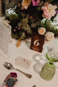 Moss and leaves as a table arrangement